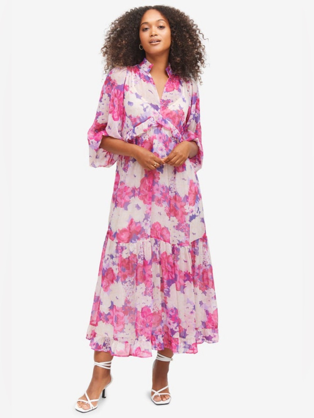 🌸 Ellos Ruffled Floral Maxi Dress